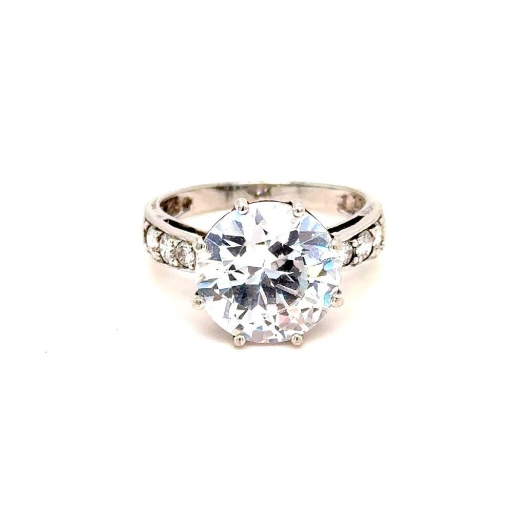 Silver 925 Large Cz (12mm)‎ Ring